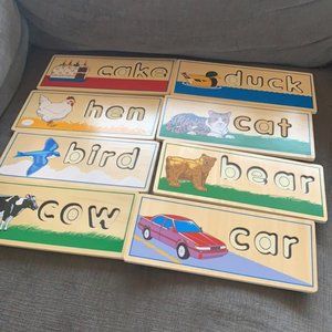 Melissa & Doug wooden see and spell set
